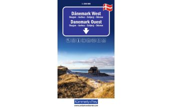 Road Maps Denmark Kümmerly+Frey Regional-Strassenkarte Dänemark West 1:200.000 Hallwag Kümmerly+Frey AG