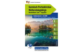 Wanderkarten Bayern Kümmerly+Frey Outdoorkarte Deutschland 3 Garmisch-Partenkirchen, Wettersteingebirge 1:35.000 Hallwag Kümmerly+Frey AG