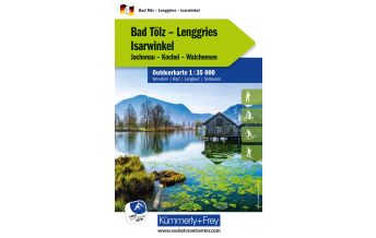 Wanderkarten Bayern Kümmerly+Frey Outdoorkarte Deutschland 4 Bad Tölz, Lenggries, Isarwinkel 1:35.000 Hallwag Kümmerly+Frey AG