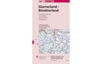 Wanderkarten Schweiz & FL Landeskarte der Schweiz 106, Glarnerland, Bündnerland 1:100.000 Bundesamt für Landestopographie