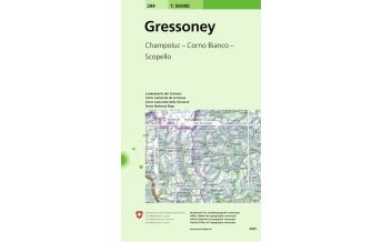 Wanderkarten Italien Gressoney 1:50.000 Bundesamt für Landestopographie