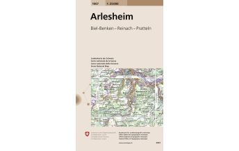 Wanderkarten Schweiz & FL Landeskarte der Schweiz 1067, Arlesheim 1:25.000 Bundesamt für Landestopographie
