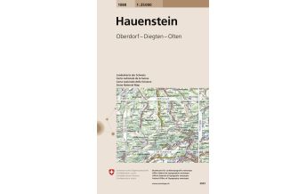 Hiking Maps Switzerland 1088 Hauenstein Bundesamt für Landestopographie