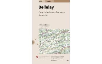 Wanderkarten Schweiz & FL Landeskarte der Schweiz 1105, Bellelay 1:25.000 Bundesamt für Landestopographie