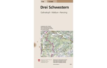 Wanderkarten Vorarlberg Landeskarte der Schweiz 1136, Drei Schwestern 1:25.000 Bundesamt für Landestopographie