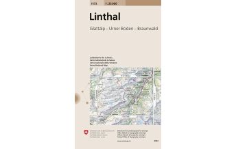 Wanderkarten Schweiz & FL Landeskarte der Schweiz 1173, Linthal 1:25.000 Bundesamt für Landestopographie