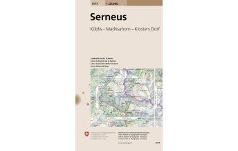 Wanderkarten Vorarlberg Landeskarte der Schweiz 1177, Serneus 1:25.000 Bundesamt für Landestopographie