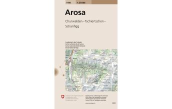 Hiking Maps Switzerland 1196 Arosa Bundesamt für Landestopographie