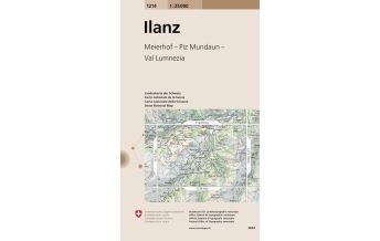 Wanderkarten Schweiz & FL Landeskarte der Schweiz 1214, Ilanz 1:25.000 Bundesamt für Landestopographie