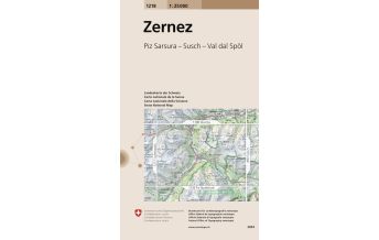 Hiking Maps Switzerland Landeskarte der Schweiz 1218, Zernez 1:25.000 Bundesamt für Landestopographie