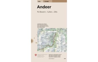 Wanderkarten Schweiz & FL Landeskarte der Schweiz 1235, Andeer 1:25.000 Bundesamt für Landestopographie