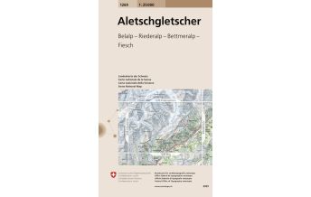 Wanderkarten Schweiz & FL Landeskarte der Schweiz 1269, Aletschgletscher 1:25.000 Bundesamt für Landestopographie