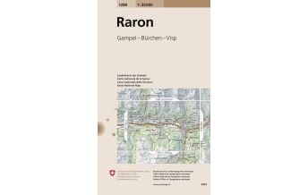 Wanderkarten Schweiz & FL Landeskarte der Schweiz 1288, Raron 1:25.000 Bundesamt für Landestopographie