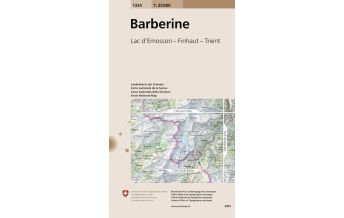 Wanderkarten Schweiz & FL Landeskarte der Schweiz 1324, Barberine 1:25.000 Bundesamt für Landestopographie