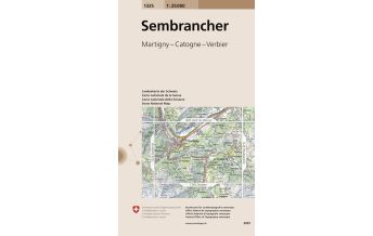 Wanderkarten Landeskarte der Schweiz 1325, Sembrancher 1:25.000 Bundesamt für Landestopographie