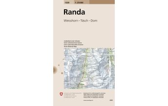 Hiking Maps Switzerland 1328 Randa Bundesamt für Landestopographie