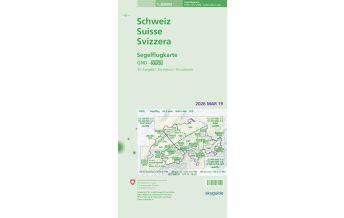 Flugkarten Segelflugkarte Schweiz 2022, 1:300.000 Bundesamt für Landestopographie