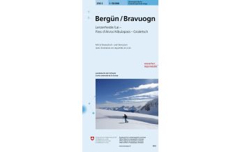 Ski Touring Maps Landeskarte der Schweiz 258-S (Skitourenkarte), Bergün/Bravuogn 1:50.000 Bundesamt für Landestopographie