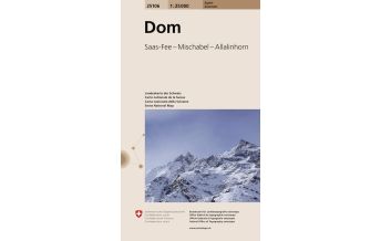 Wanderkarten Schweiz & FL Landeskarte der Schweiz 25106, Dom 1:25.000 Bundesamt für Landestopographie