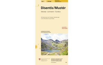 Wanderkarten Schweiz & FL Disentis. Mustér Bundesamt für Landestopographie