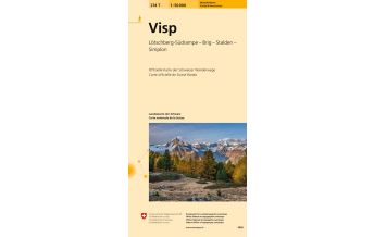Hiking Maps Switzerland 274T Visp Wanderkarte Bundesamt für Landestopographie