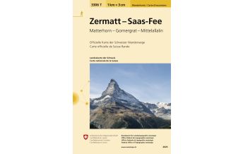 Hiking Maps Switzerland Wanderkarte 3306T, Zermatt, Saas-Fee 1:33.333 Bundesamt für Landestopographie
