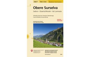 Hiking Maps Switzerland 3326T Obere Surselva Wanderkarte Bundesamt für Landestopographie