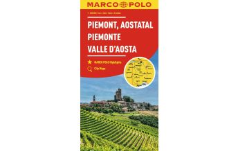 Road Maps Italy MARCO POLO Regionalkarte Italien 01 Piemont, Aostatal 1:200.000 Mairs Geographischer Verlag Kurt Mair GmbH. & Co.