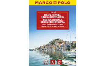 Reise- und Straßenatlanten MARCO POLO Reiseatlas Kroatien, Slowenien, Bosnien und Herzegowina 1:300.000 Mairs Geographischer Verlag Kurt Mair GmbH. & Co.