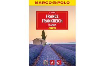 Road & Street Atlases MARCO POLO Reiseatlas Frankreich 1:300.000 Mairs Geographischer Verlag Kurt Mair GmbH. & Co.