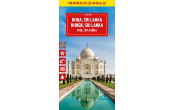 Straßenkarten Asien MARCO POLO Reisekarte Indien, Sri Lanka 1:2,5 Mio. Marco Polo
