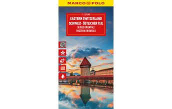 Road Maps Switzerland MARCO POLO Reisekarte Schweiz 02 Schweiz - Östlicher Teil 1:225.000 Mairs Geographischer Verlag Kurt Mair GmbH. & Co.