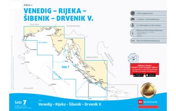 Nautical Charts Croatia and Adriatic Sea Sportbootkarten Satz 7: Adria 1 (Ausgabe 2025/2026) Delius Klasing Verlag GmbH