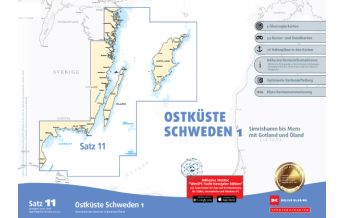 Seekarten Schweden Sportbootkarten Satz 11: Ostküste Schweden 1 (Ausgabe 2025/2026) Delius Klasing Verlag GmbH