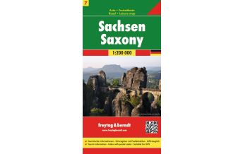 Straßenkarten Tschechien f&b Auto + Freizeitkarte 7, Sachsen 1:200.000 KOMPASS freytag & berndt
