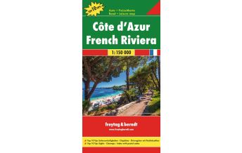 Road Maps freytag &  berndt Auto + Freizeitkarte Frankreich, Côte d'Azur 1:150.000 Freytag-Berndt und ARTARIA