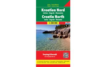 Road Maps Croatia freytag & berndt Auto + Freizeitkarte, Kroatien Nord, Istrien - Zagreb - Slawonien 1:200.000 Freytag-Berndt und ARTARIA