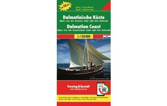 Straßenkarten Kroatien Dalmatinische Küste, Autokarte 1:150.000, freytag & berndt KOMPASS freytag & berndt