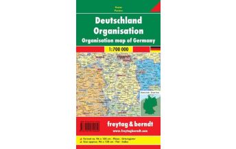 Europa Wandkarte: Deutschland Organisation 1:700.000 Freytag-Berndt und Artaria