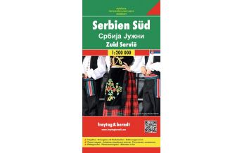 Straßenkarten Serbien Serbien Süd, Autokarte 1:200.000 KOMPASS freytag & berndt