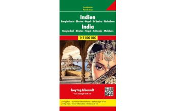 f&b Straßenkarten f&b Autokarte Indien - Nepal - Bangladesch - Bhutan - Sri Lanka 1:2.500.000 Freytag-Berndt und ARTARIA