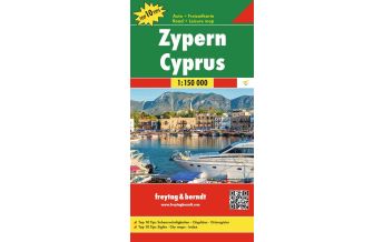 Straßenkarten Zypern Zypern, Top 10 Tips, Auto- & Freizeitkarte 1:150.0000 KOMPASS freytag & berndt