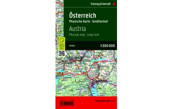 Poster and Wall Maps Wandkarte: Österreich physisch Großformat 1:300.000 Freytag-Berndt und Artaria