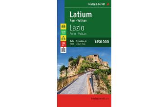 Straßenkarten Italien freytag & berndt Auto + Freizeitkarte Latium -  Rom - Vatikan 1:150.000 KOMPASS freytag & berndt