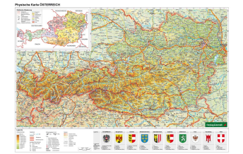 Schulhandkarten freytag & berndt Schulhandkarte gefaltet - Österreich physisch 1:1.000.000 Freytag-Berndt und ARTARIA