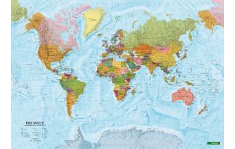 Poster und Wandkarten Wandkarte: Die Welt 1:40.000.000 KOMPASS freytag & berndt