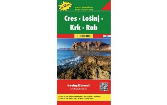 Road Maps Croatia Cres - Lošinj - Krk - Rab, Autokarte 1:100.000, freytag & berndt Freytag-Berndt und ARTARIA