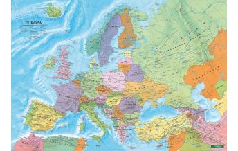 Poster and Wall Maps Wandkarte-Metallbestäbt: Europa politisch 1:6 Mio. Freytag-Berndt und Artaria
