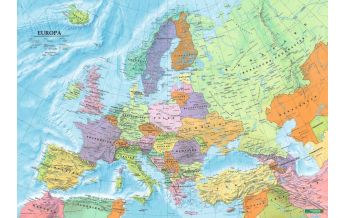 Poster and Wall Maps Wandkarte-Metallbestäbt: Europa politisch 1:6 Mio. Freytag-Berndt und Artaria