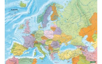 f&b Posters and Wall Maps Europe political, Poster 1:6 Mill., with metal ledges in tube Freytag-Berndt und Artaria